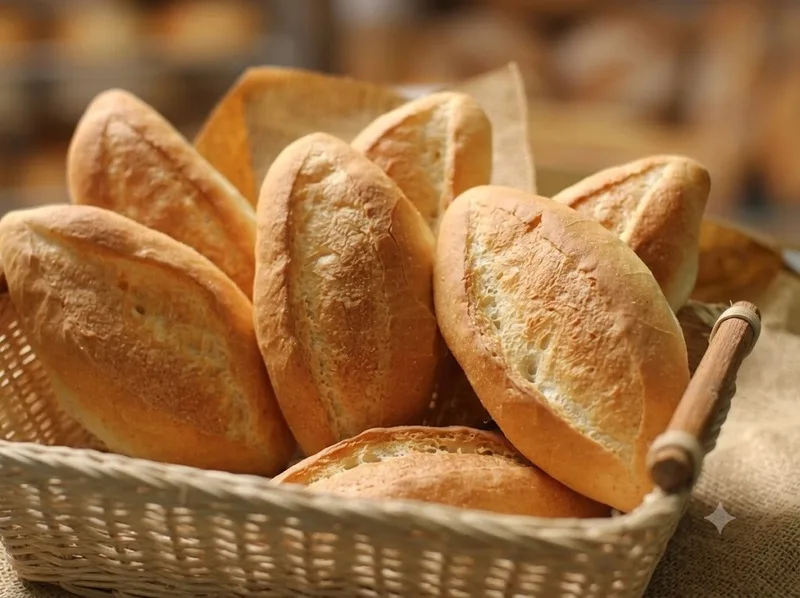 Một ổ bánh mì không 75–100 g chứa khoảng 200–270 calo.